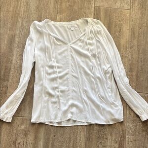 Velvet by Graham & Spencer Tie Neck Blouse in White large